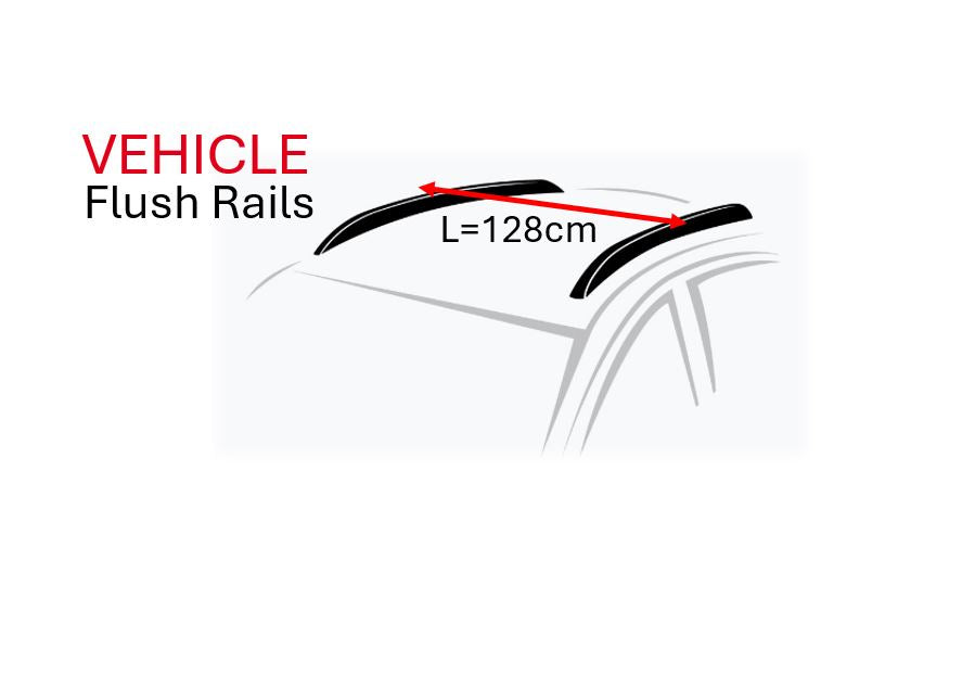 Roof Rack - NORDRIVE SILENZIO - FLUSH RAIL (L - 128cm)
