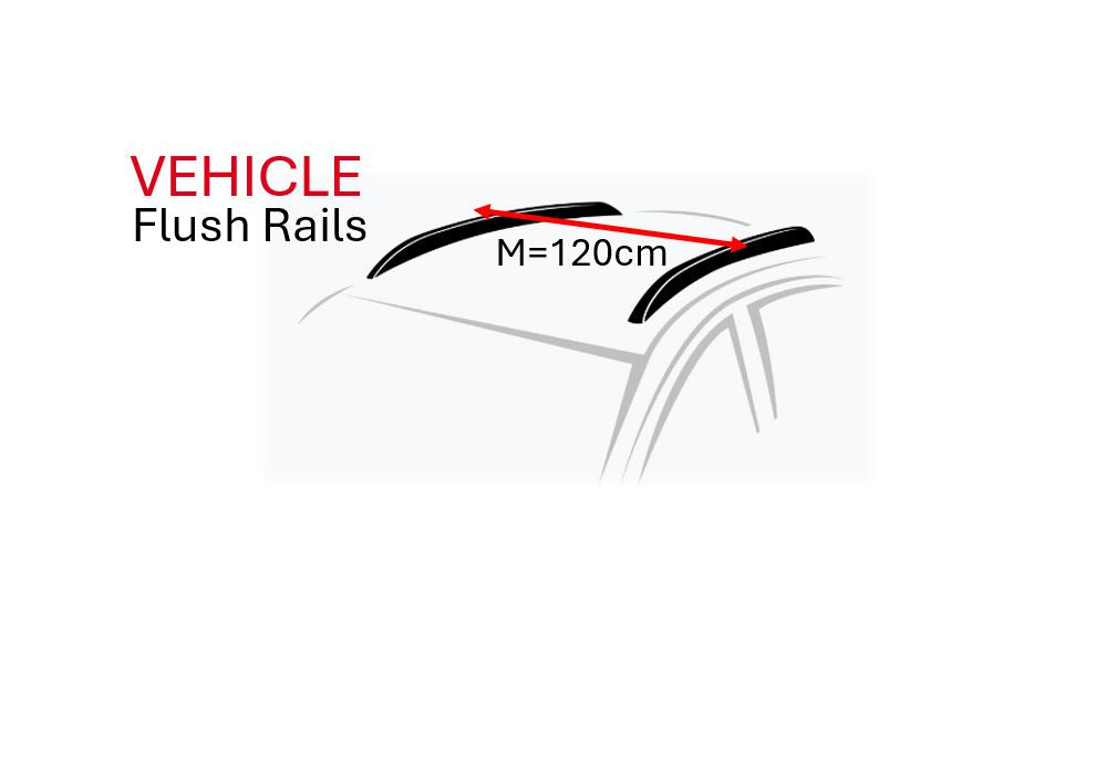 Roof Rack - NORDRIVE SILENZIO - FLUSH RAIL (M - 120cm)