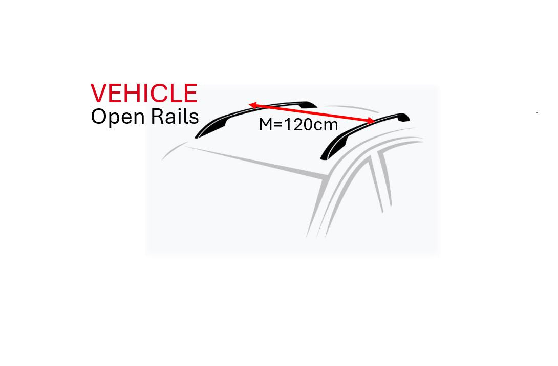 Roof Rack - NORDRIVE SILENZIO - OPEN RAIL (M - 120cm)